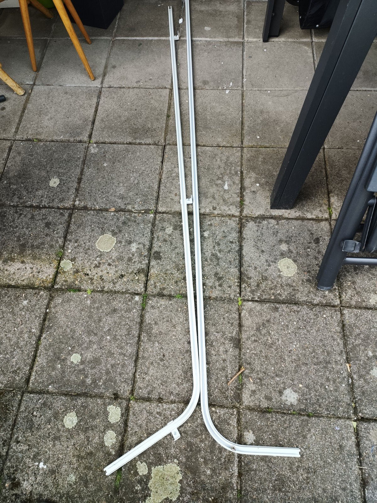 Gordijnrails  2 stuks, Ophalen, Gebruikt