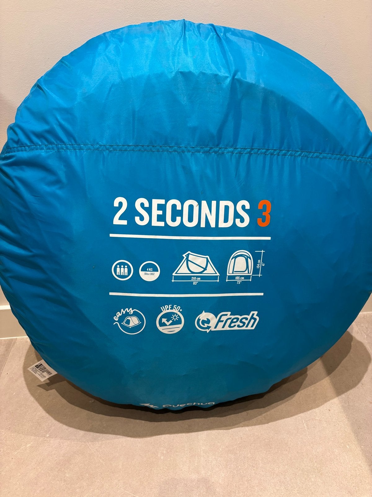 Quechua 2 Seconds Easy 3 Fresh Tent - Snel op te zetten!, Ophalen, Gebruikt, Tot en met 3
