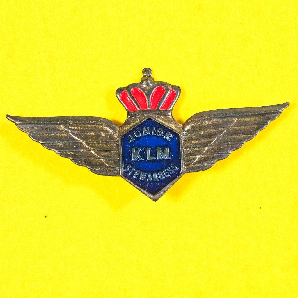Vintage KLM "Junior Stewardess" pin met vleugels, Verzenden, Gebruikt, Transport