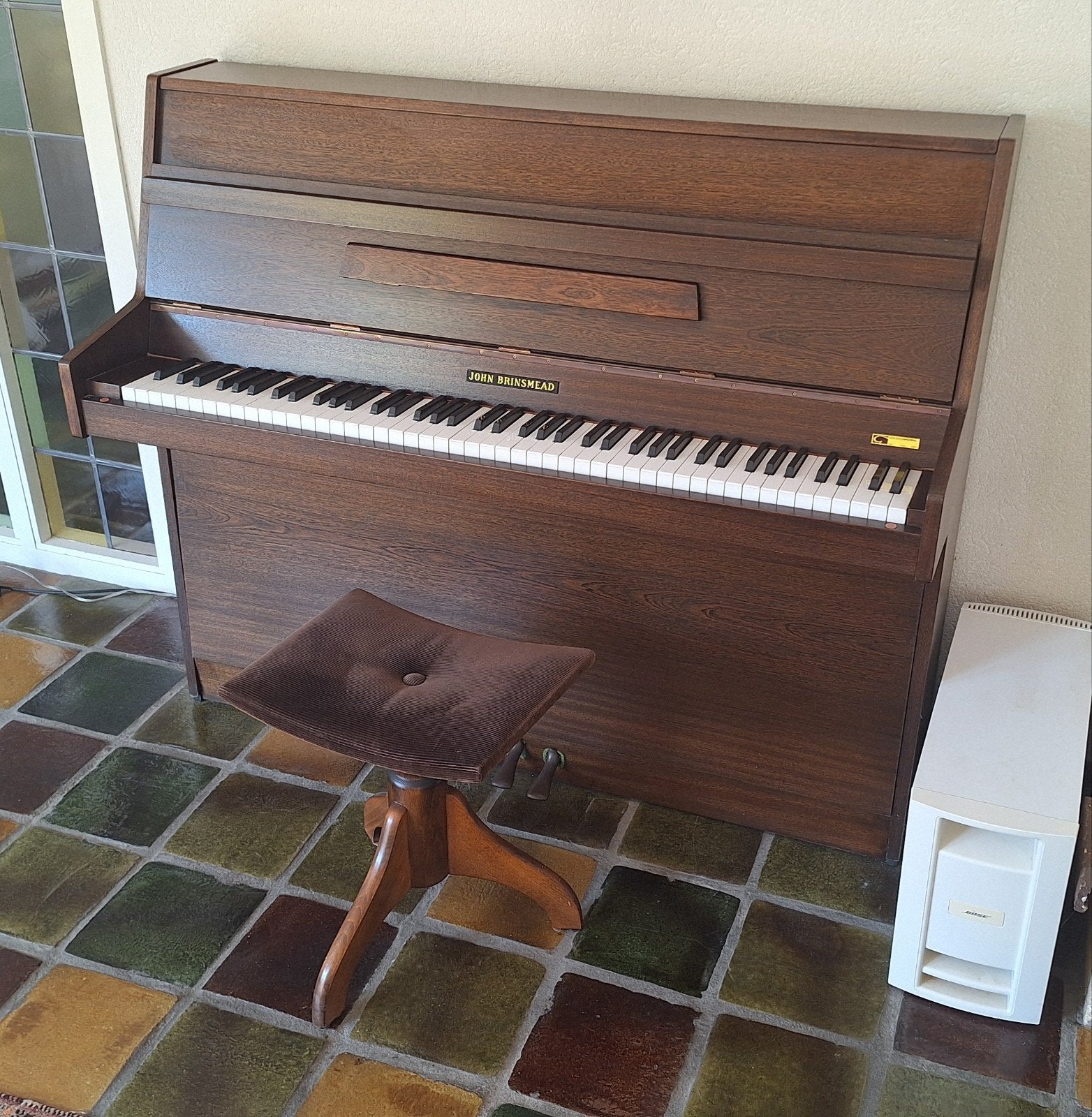 John Brinsmead Engelse piano circa 1979, Muziek en Instrumenten, Ophalen, Zo goed als nieuw, Bruin, Piano