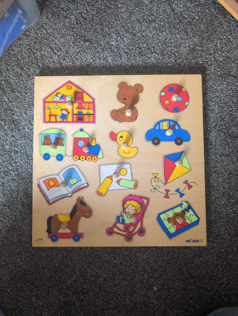 Educo Noppenpuzzel met gebruikssporen, Ophalen of Verzenden, Gebruikt, Overige typen