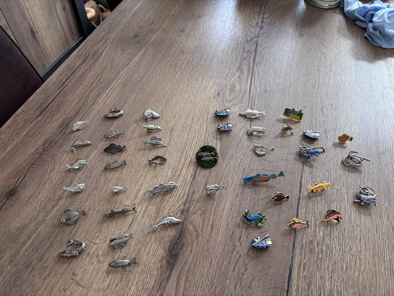 Verzameling van 43 verschillende vissen pins, Ophalen of Verzenden, Nieuw, Dier of Natuur, Speldje of Pin
