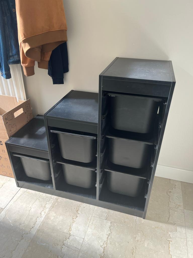 IKEA Trofast Opbergcombinatie met Bakken - Zwart, Ophalen, Gebruikt