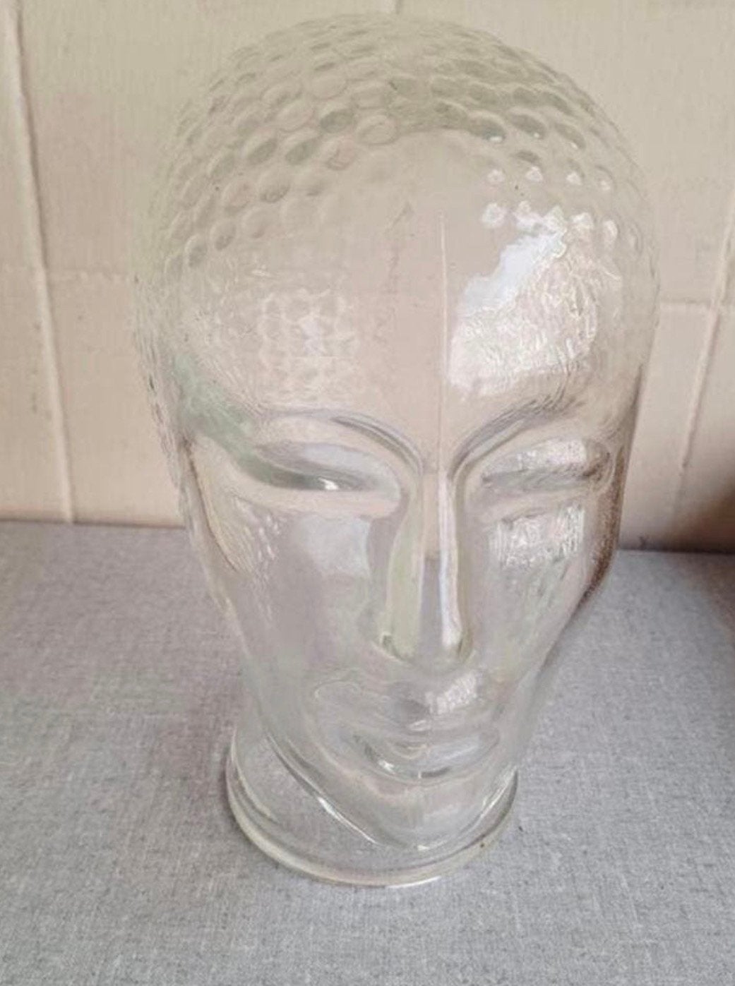 Vintage / Retro Glazen Paspop / Mannequin Hoofd, Verzamelen, Ophalen of Verzenden, Huis en Inrichting
