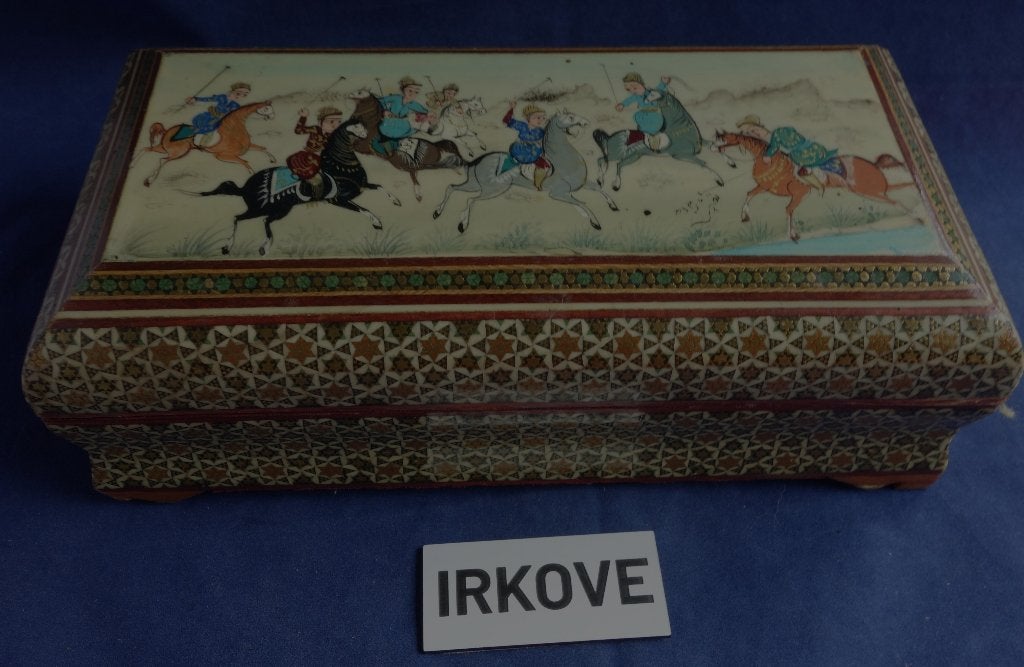 POLO WEDSTRIJD * KATHAM KARY * Perzie / Iran *, Antiek en Kunst, Overige herkomsten, Verzenden, Houtsnijwerk, Handgemaakt