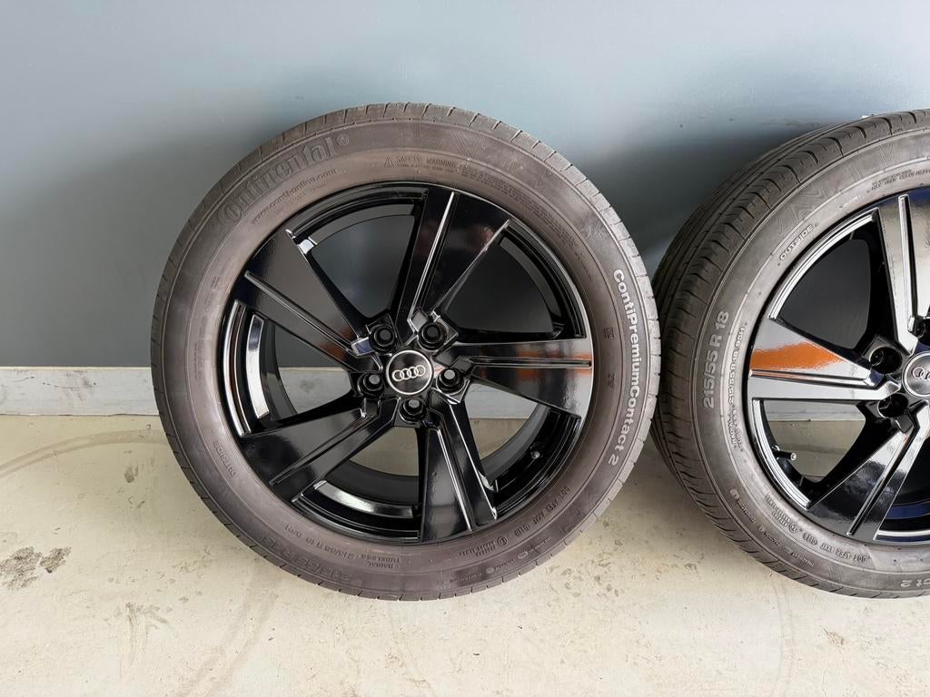 Audi Q2 velgen 5x112 black 18 inch zomer Origineel Conti, Ophalen of Verzenden, 18 inch, Zomerbanden, Banden en Velgen