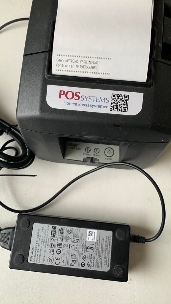 PRINTER POS SYSTEMS -STAR KASSASYSTEEM TSP 650 ‘“, Computers en Software, Printers, Ophalen of Verzenden, Zo goed als nieuw
