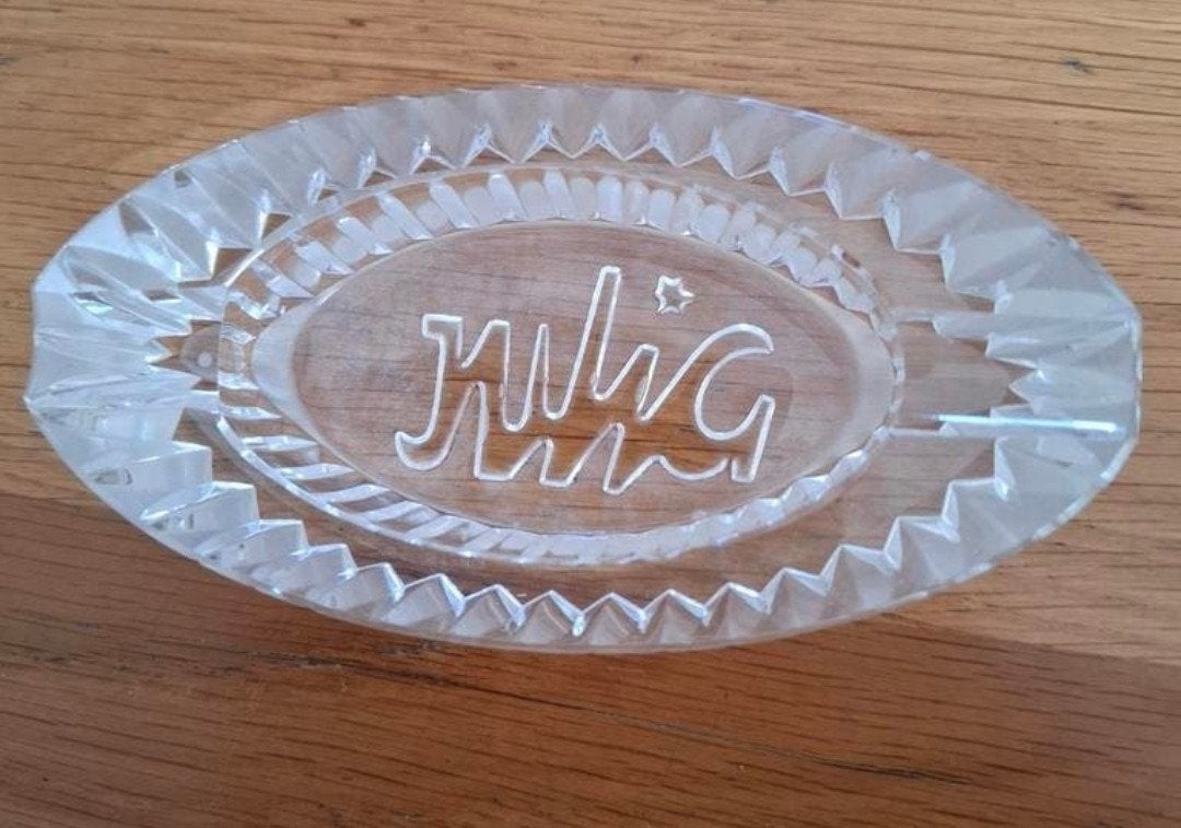 Vintage glazen asbak / decoratief bakje, Ophalen of Verzenden
