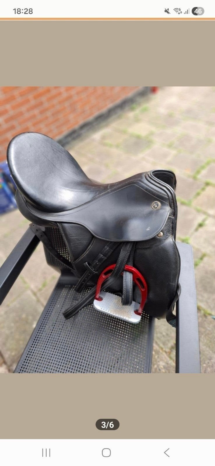 kieffer zadel, Ophalen, L (17.5 inch), Gebruikt, Dressuur