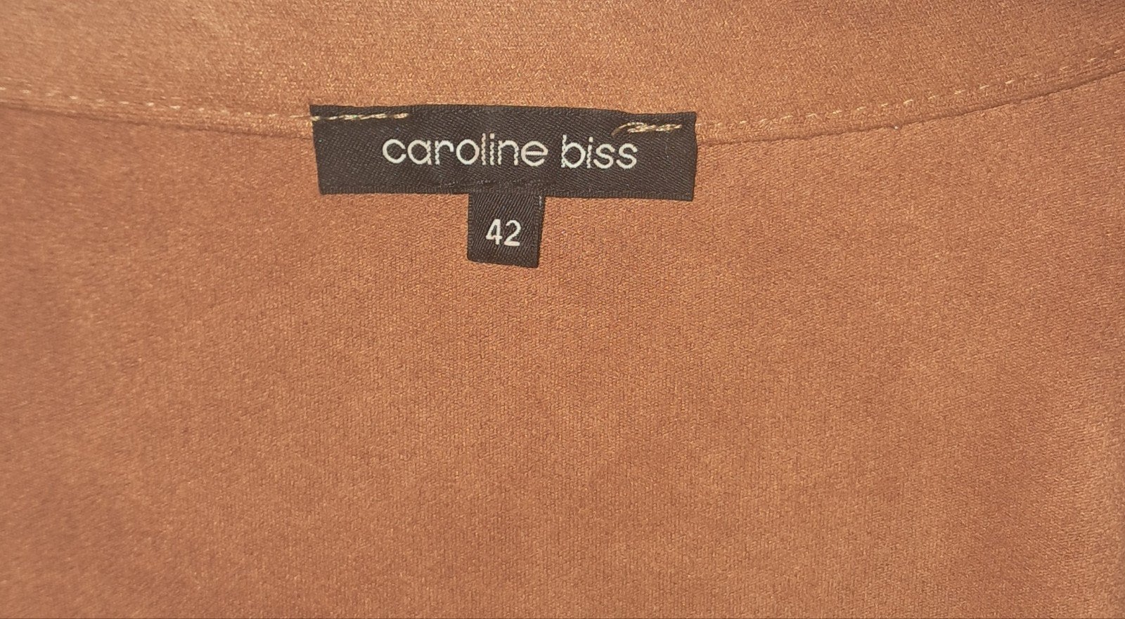 Suede look jurk caroline biss, Blauw, Maat 42/44 (L), Ophalen of Verzenden, Zo goed als nieuw