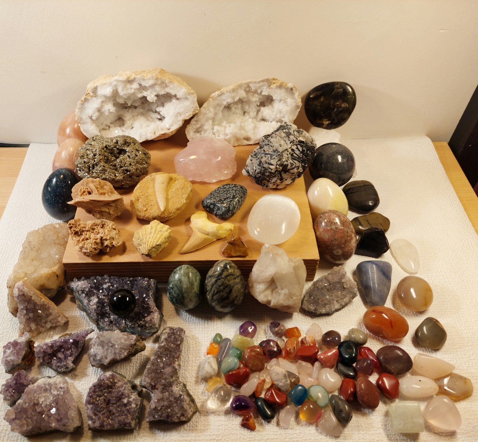 prachtige mineralen en fossielen verzameling prive collectie, Verzamelen, Ophalen, Mineraal