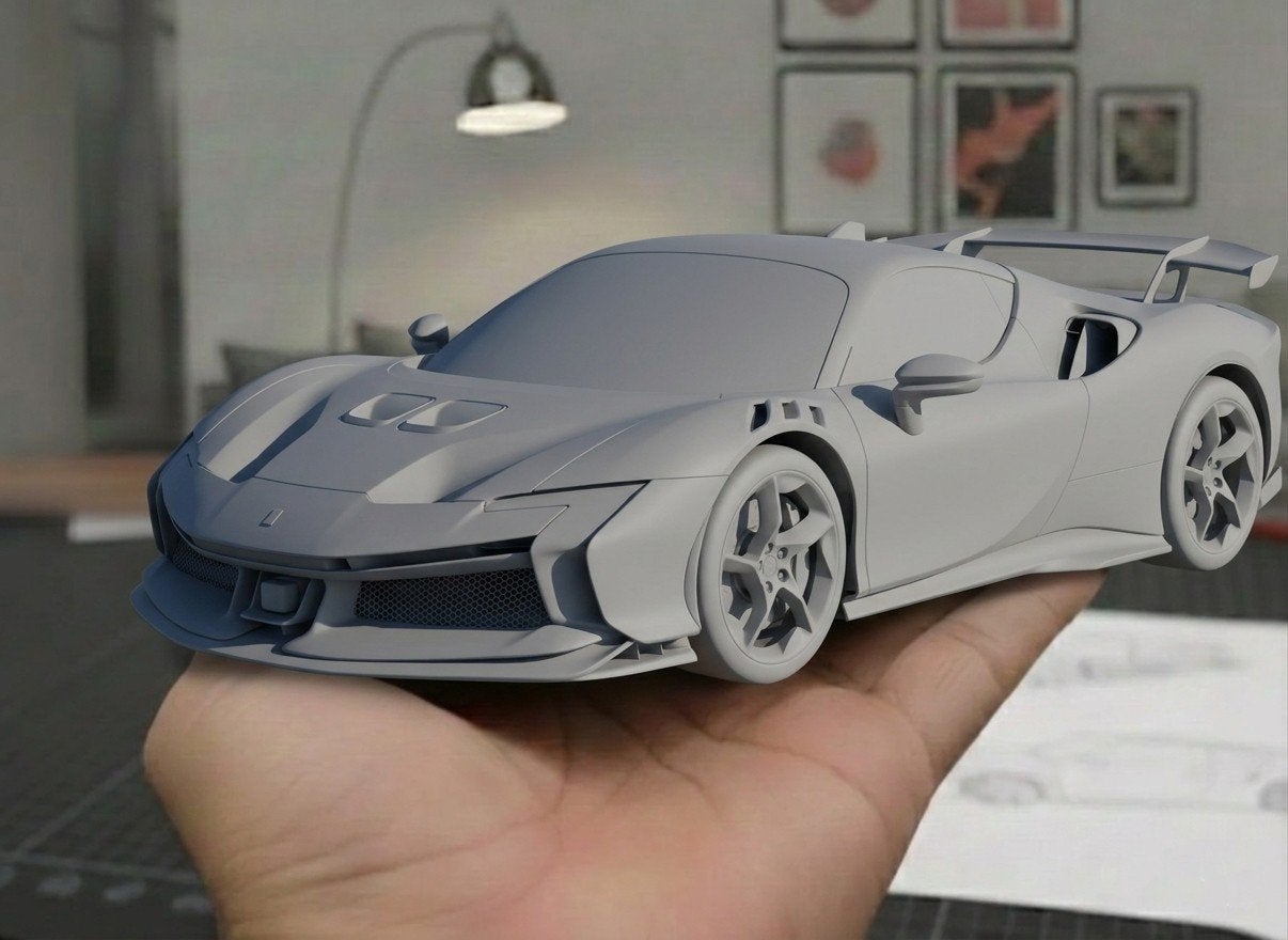 Gedetailleerd model van een sportwagen, Hobby en Vrije tijd, Overige merken, Auto, 1:32 tot 1:50, Nieuw
