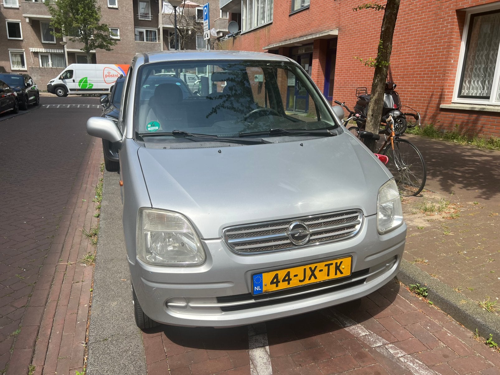 Nette Opel Agila 1.2 I 16V 2002 Grijs, Auto's, Opel, Particulier, Agila, Benzine, D, Hatchback, Handgeschakeld, Origineel Nederlands