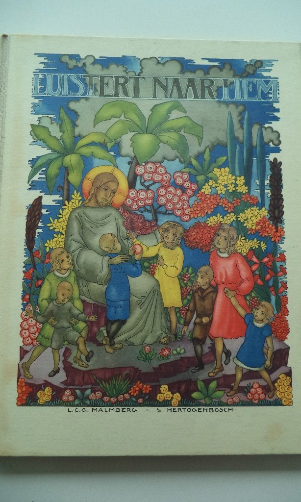 Prentenboek bij de 1e katechismus-1e druk - 1949-harde kaft, Ophalen of Verzenden, Gelezen, Prentenboek