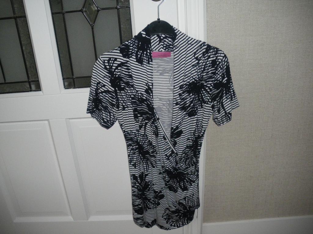 nieuw blauw wit overslag zomer shirt studio anneloes 38/40, Ophalen of Verzenden, Nieuw, Maat 38/40 (M), Blauw