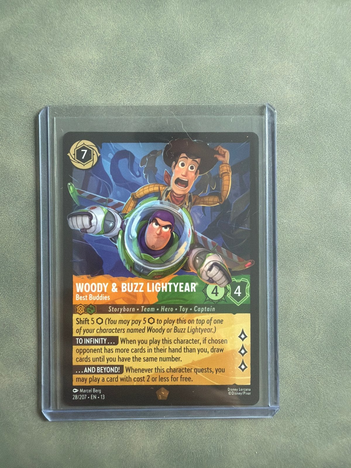 Woody & Buzz Lightyear 28/207 - Disney Lorcana Kaart, Ophalen of Verzenden, Zo goed als nieuw