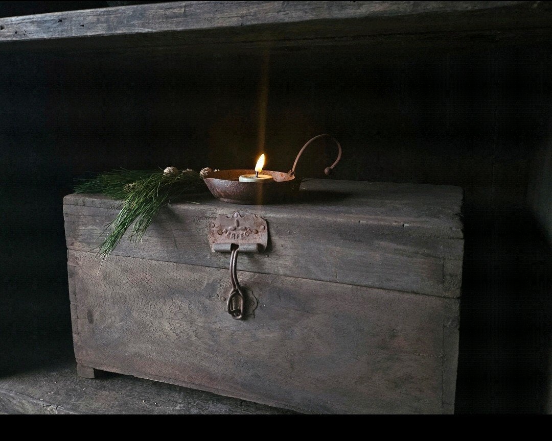 Houten kist/box Aura Peeperkorn, Ophalen, Zo goed als nieuw, Rechthoekig, Hout