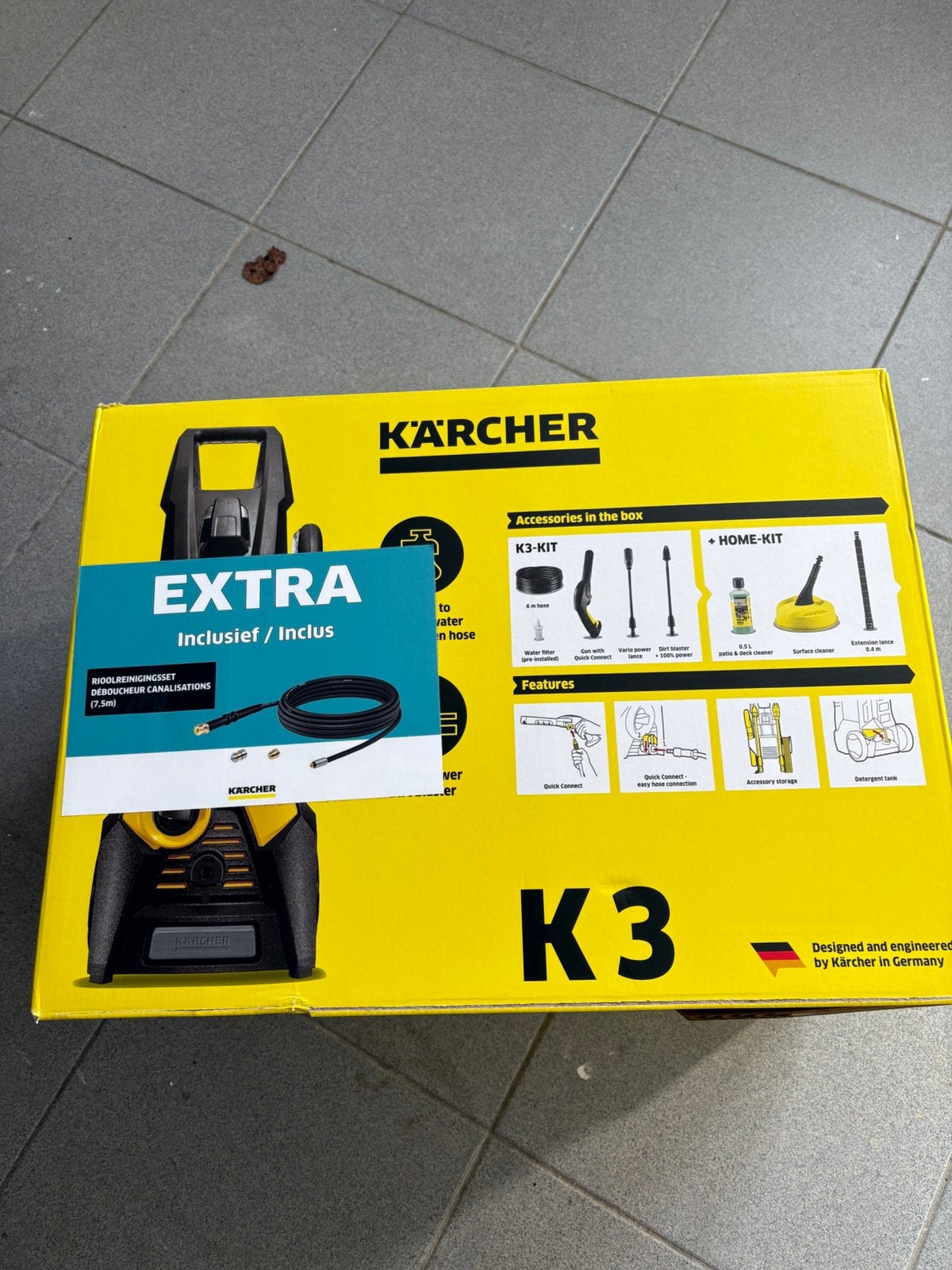 Kärcher K3 hogedruk reiniger: zo goed als nieuw!, Ophalen, Zo goed als nieuw, Elektrisch, Met autostop en -start