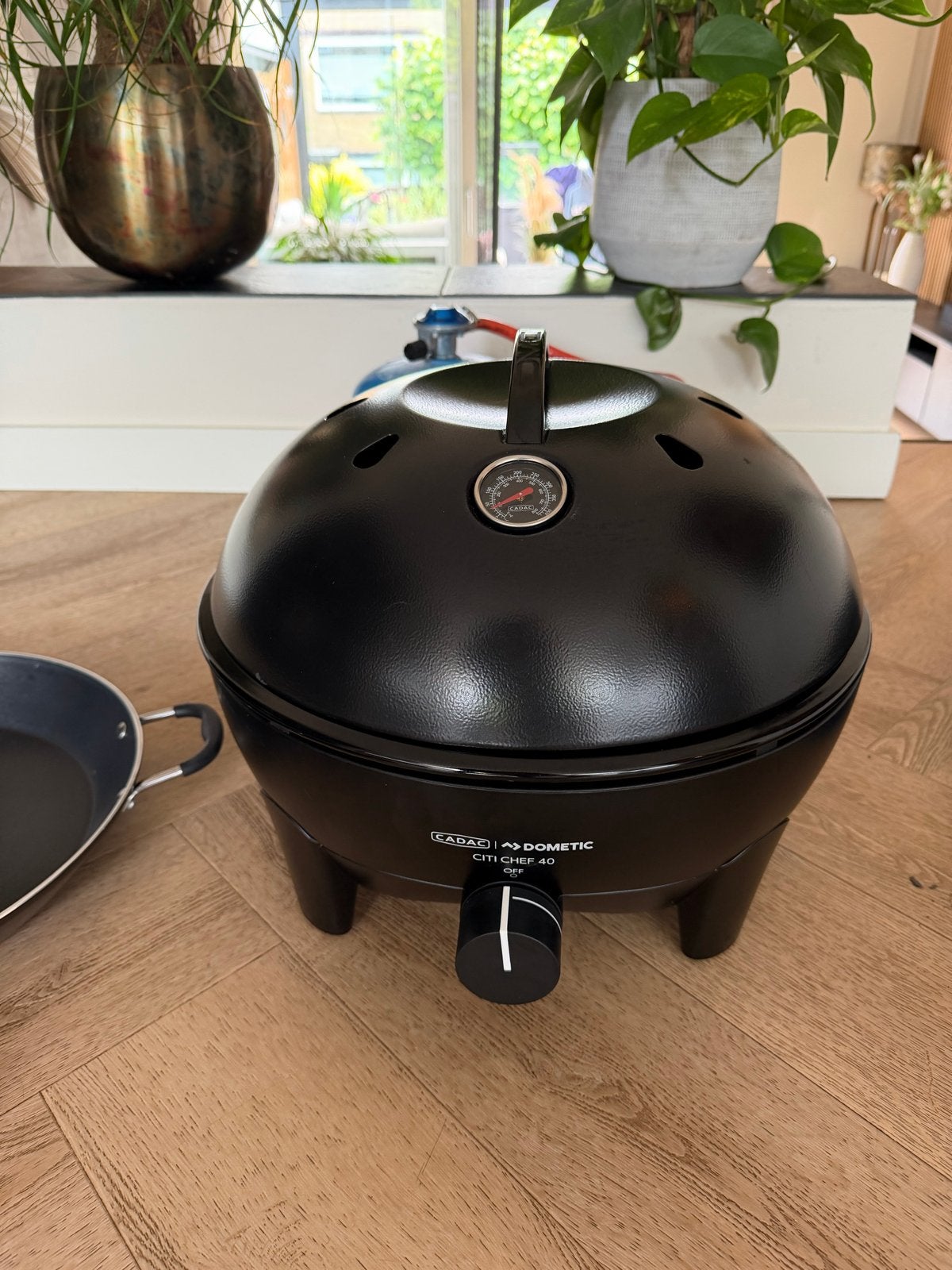Cadac Citi chef 40 black gas bbq met paella pan z.g.a.n., Ophalen of Verzenden, Zo goed als nieuw