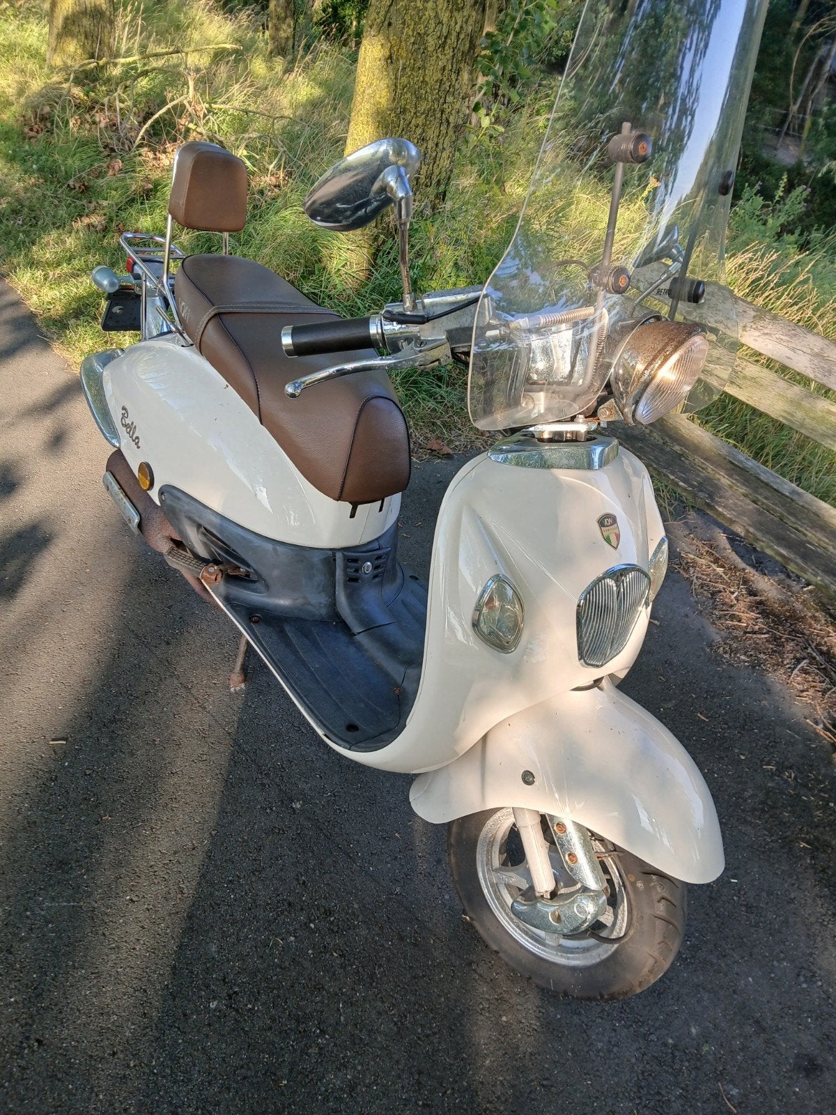 Vom bella grande retro snor scooter, Fietsen en Brommers, Snorfietsen en Snorscooters, Gebruikt, Benzine, Ophalen, Overige merken