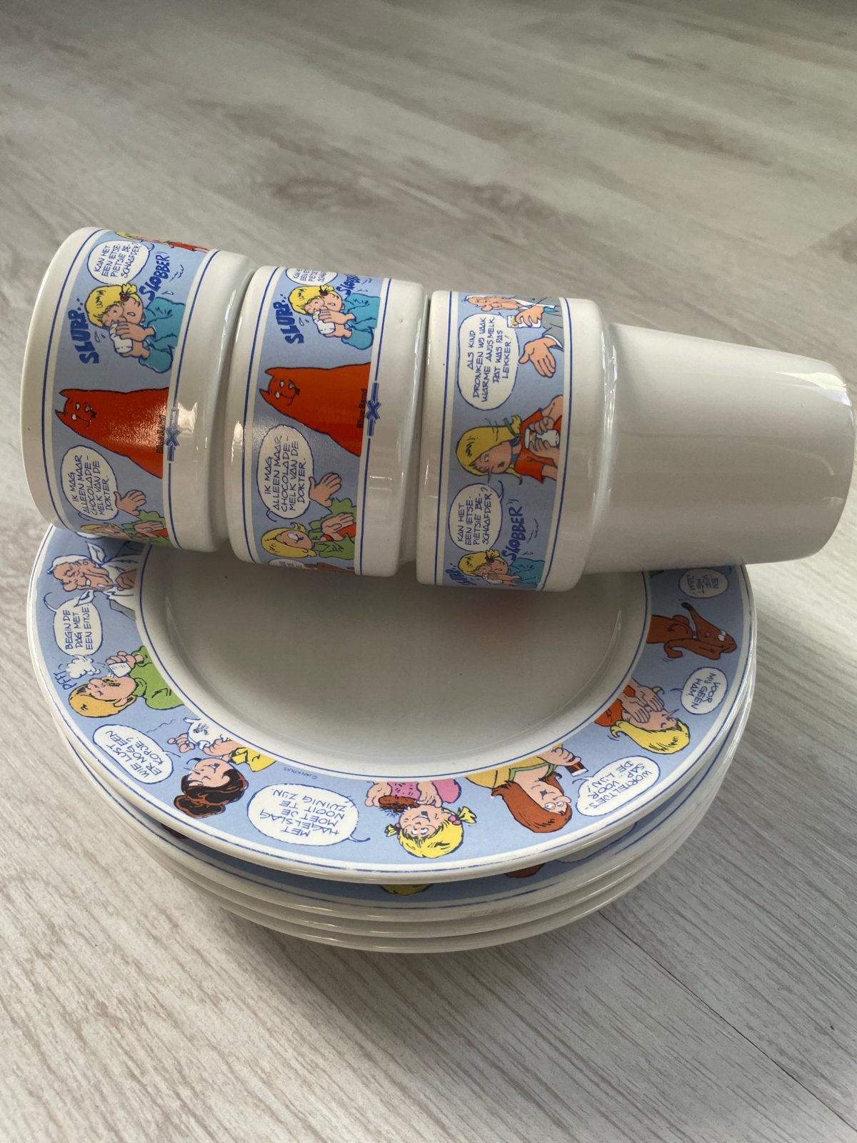 Service van jan Jansen en de kinderen, Ophalen of Verzenden, Gebruikt, Keramiek, Bord(en)