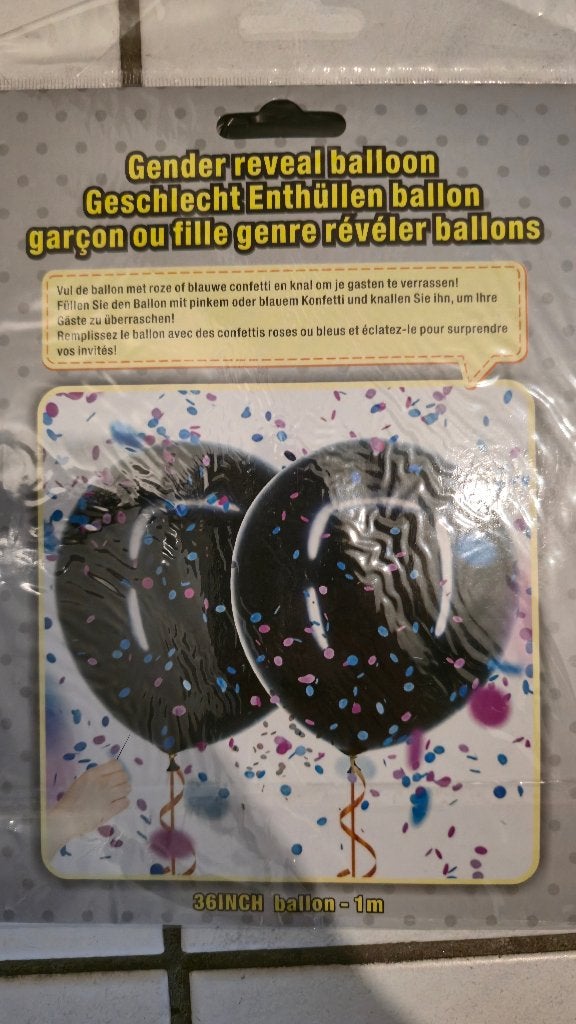 Gender reveal ballon Nieuw, Hobby en Vrije tijd, Ophalen of Verzenden, Nieuw, Versiering, Geboorte of Huwelijk