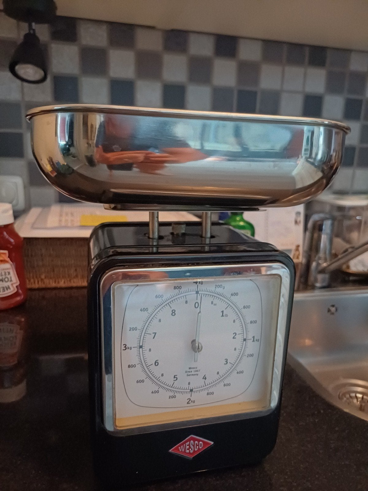 Wesco Keukenweegschaal - Vintage Design, Analoog, Ophalen of Verzenden, 1 tot 500 gram, Keukenweegschaal, Minder dan 10 kg