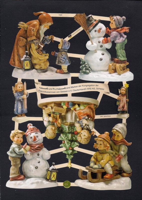 M.J.Hummel Kerst foto poezieplaatjes 7506, Ophalen of Verzenden