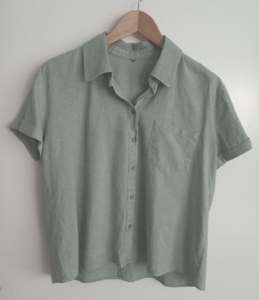 Groene blouse, maat M, Verzenden, Zo goed als nieuw, Stichting Angel's Choice, Angelschoice@gmail.com
