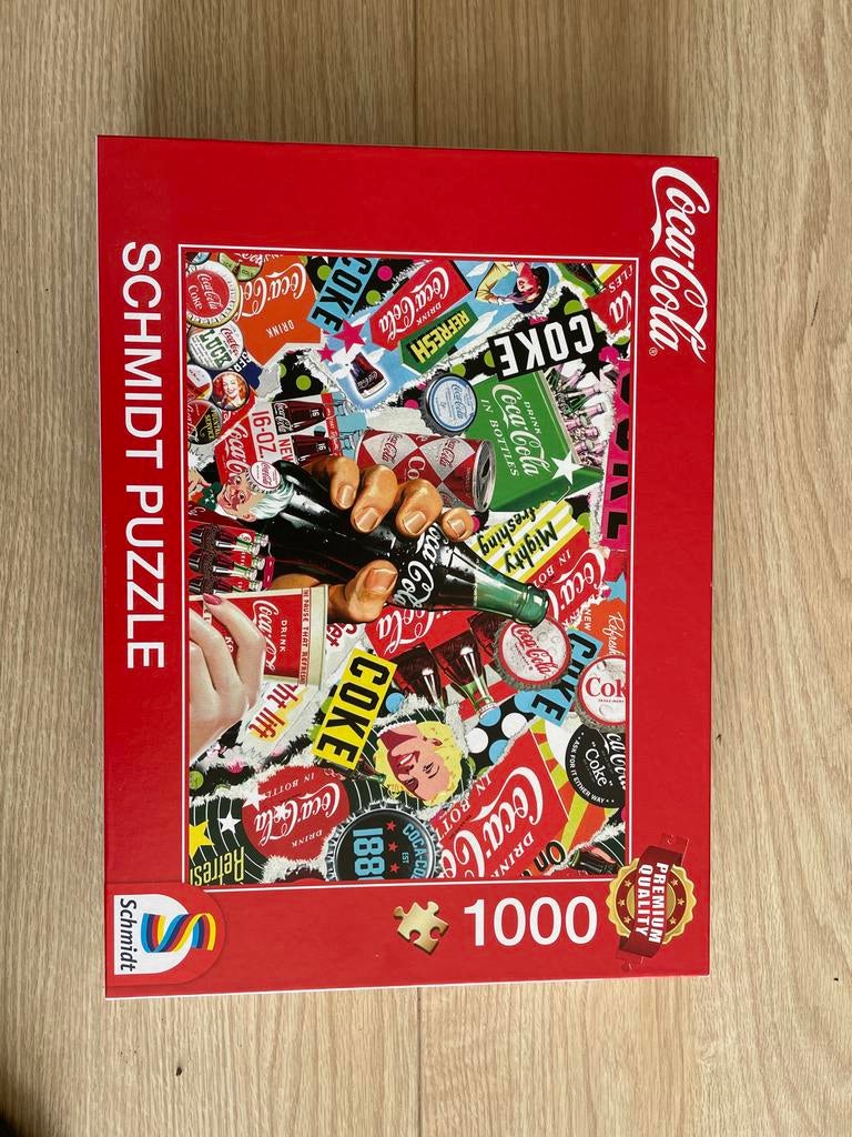 Schmidt Coca-Cola Puzzel 1000 stukjes, Ophalen of Verzenden, 500 t/m 1500 stukjes, Gebruikt, Legpuzzel