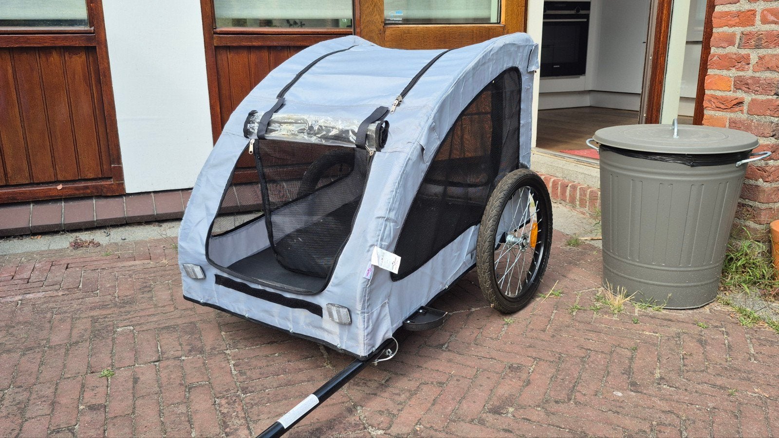 Hondenfietstrailer / fietskar voor hond - vidaXL, Dieren en Toebehoren, Ophalen, Gebruikt