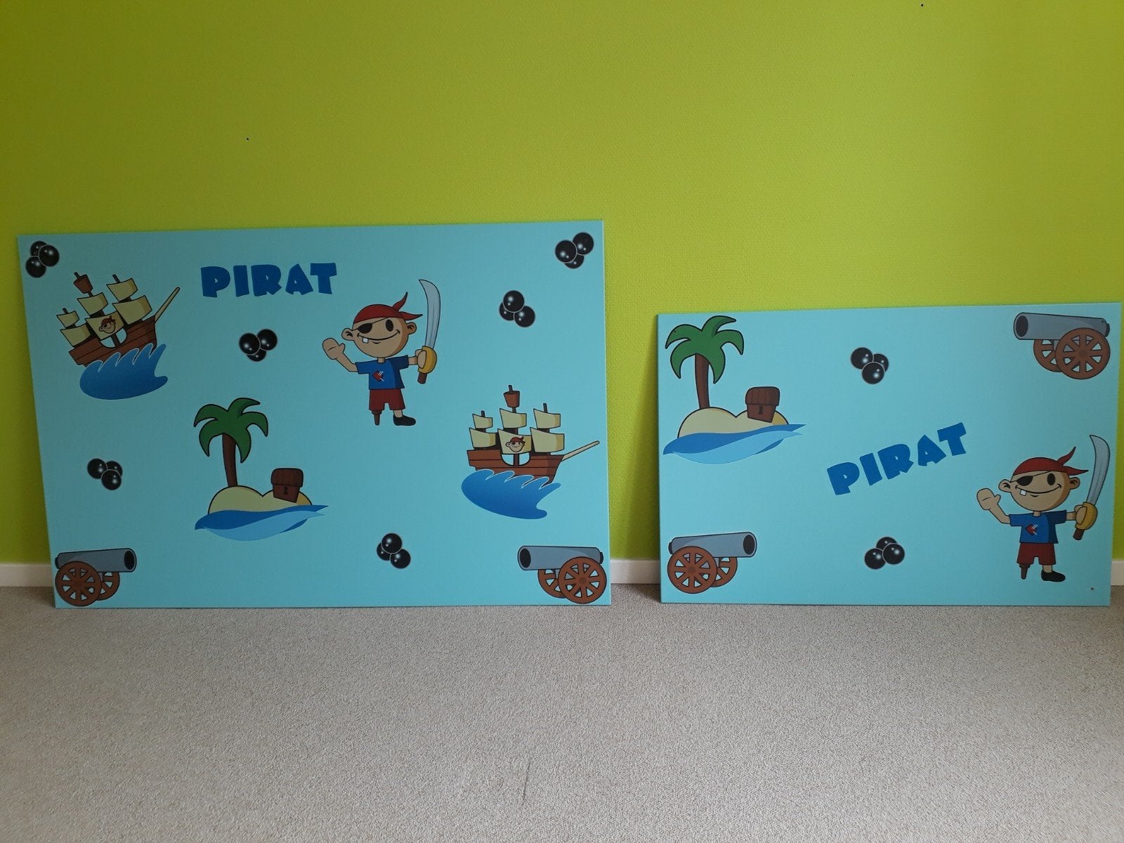 ZGAN stoere piraten panelen voor kinderkamer of speelkamer, Ophalen, Zo goed als nieuw