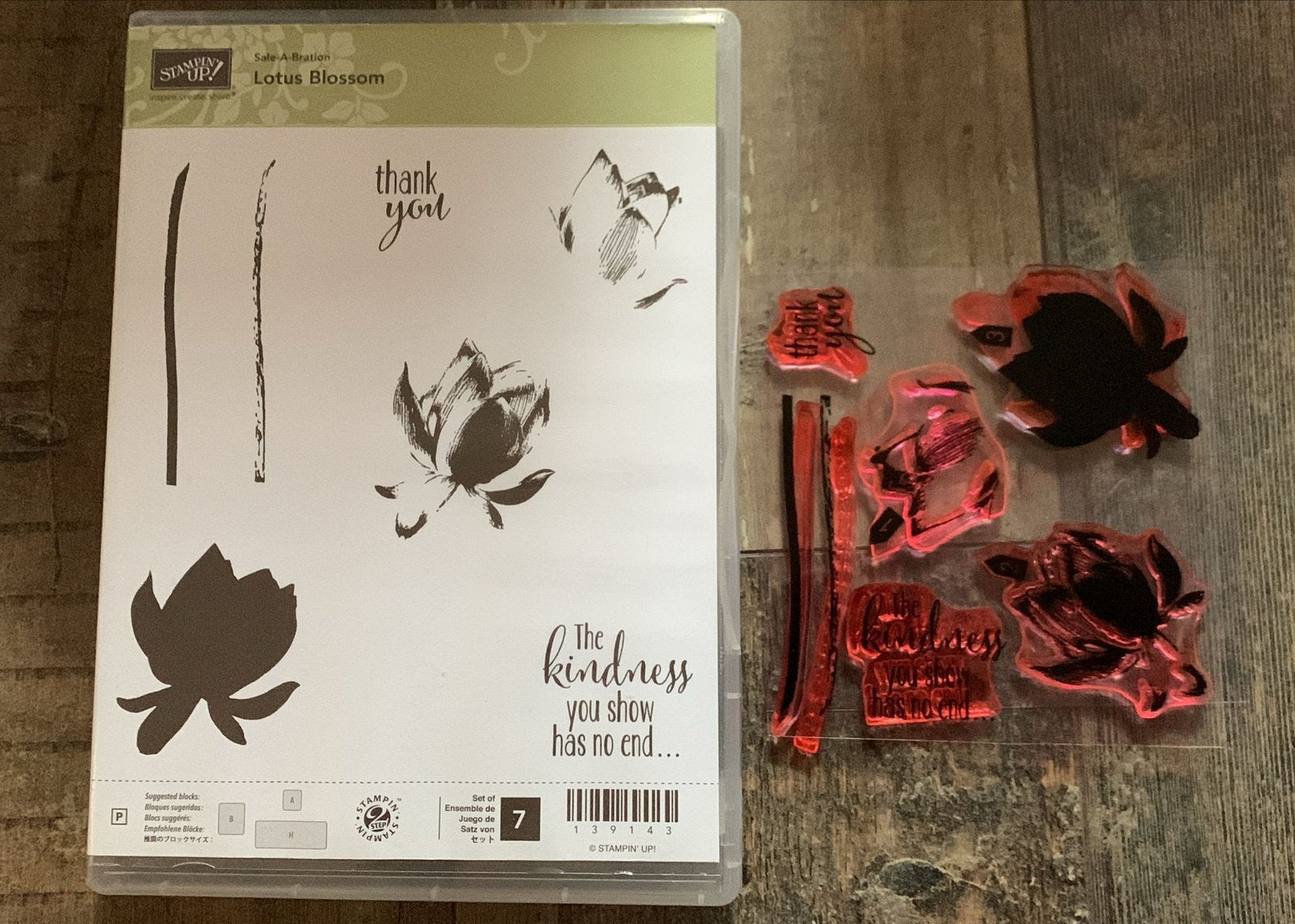 Stampin’up stempel Lotus Blossom, Ophalen of Verzenden, Zo goed als nieuw, Clearstamp