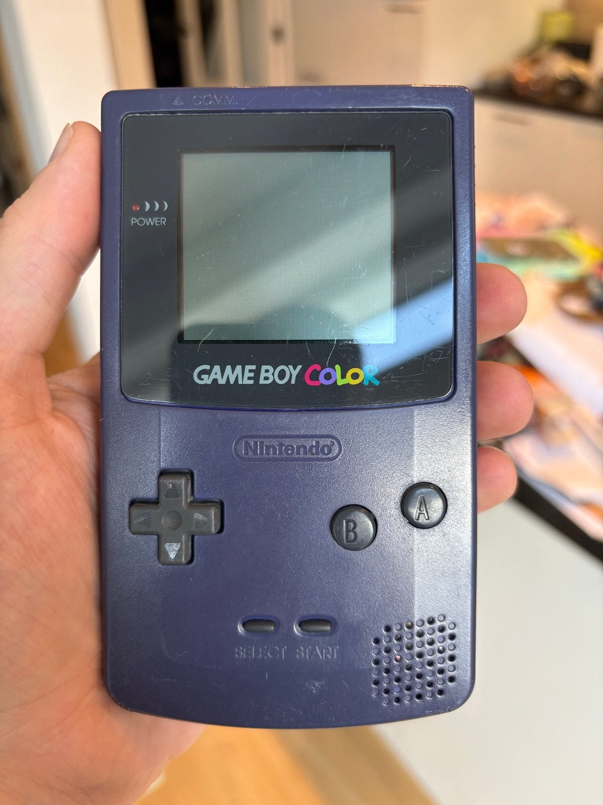 Originele Game Boy Color Paars, Spelcomputers en Games, Spelcomputers | Nintendo Game Boy, Gebruikt, Game Boy Color, Ophalen of Verzenden