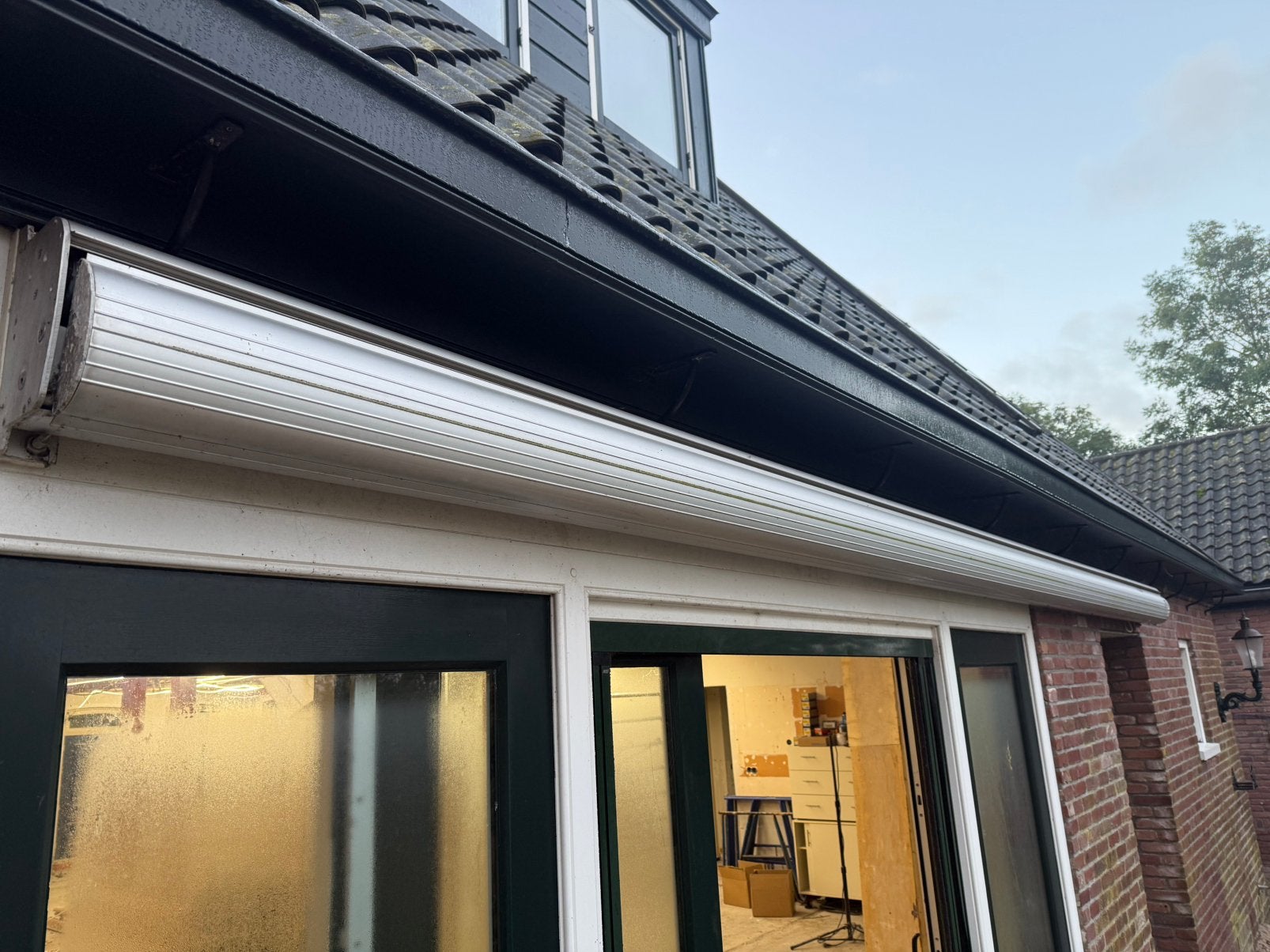 Werkende Elektrische zonnescherm, Tuin en Terras, Ophalen, Gebruikt, 450 cm of meer, Elektrisch