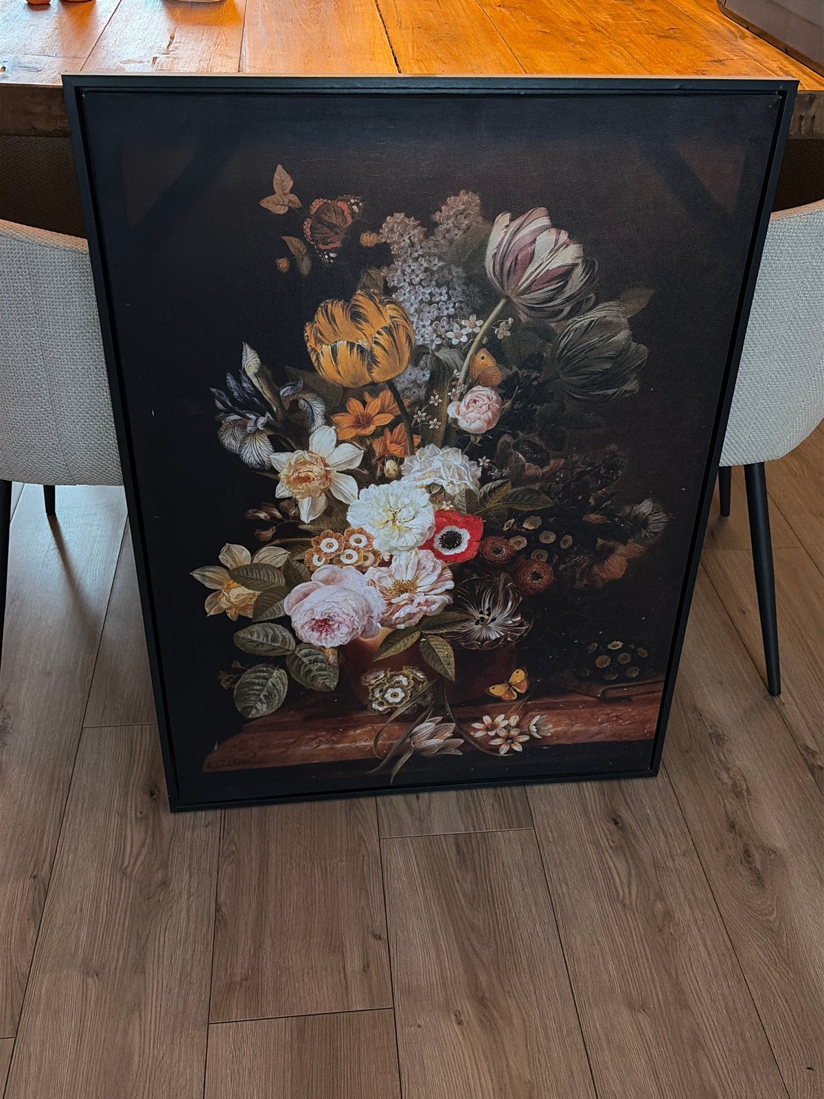 Prachtig klassiek bloemstilleven schilderij, Antiek en Kunst, Kunst | Schilderijen | Klassiek, Doek, Olieverf, Klassiek, Ingelijst