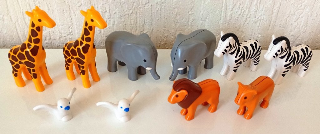 Playmobil 1.2.3 Ark van Noach DIEREN-Setje, Losse onderdelen, 1.2.3, Ophalen of Verzenden, Zo goed als nieuw