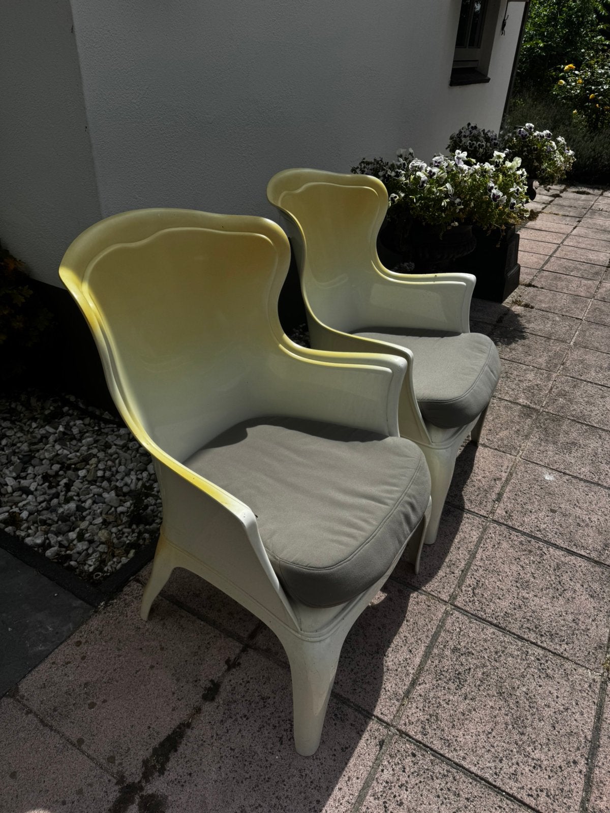 6 designstoelen in Philippe Starck-stijl, incl. zitkussens, Tuin en Terras, Tuinstoelen, Zo goed als nieuw, Kunststof, Ophalen