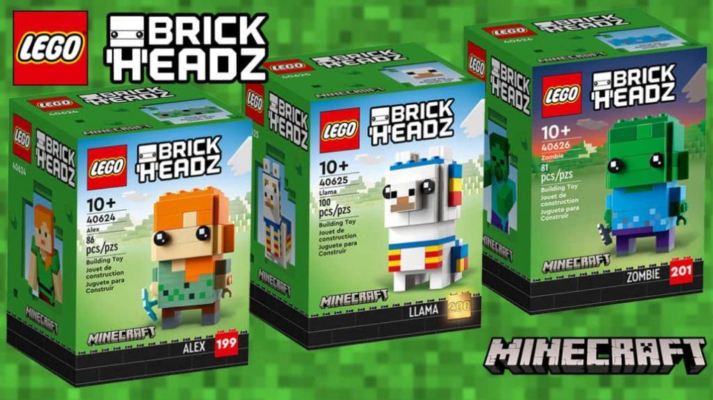 LEGO® Brickheadz Minecraft 40624 + 40625 + 40626 *Nieuw*, BrickHeadz, Lego, Nieuw, Ophalen of Verzenden