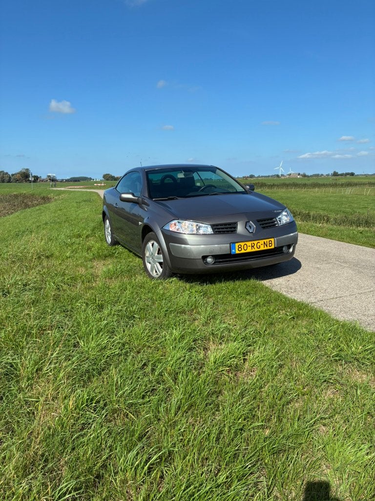 Renault Mégane 1.6 16V Autcom Cabrio 2005 Grijs 151994 km, Voorwielaandrijving, Stof, 1295 kg, 4 cilinders