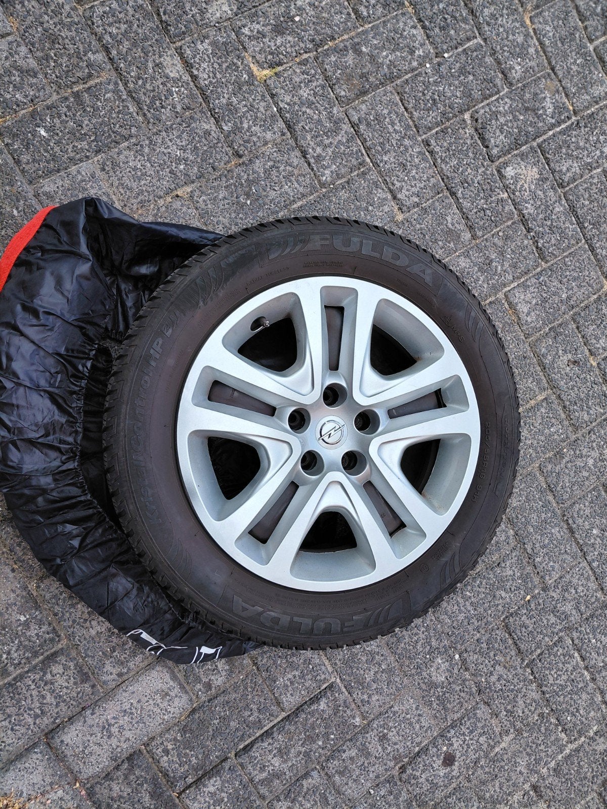 Opel Astra Sports Tourer K winterbanden op stalen velg, Gebruikt, 16 inch, Banden en Velgen, Personenwagen