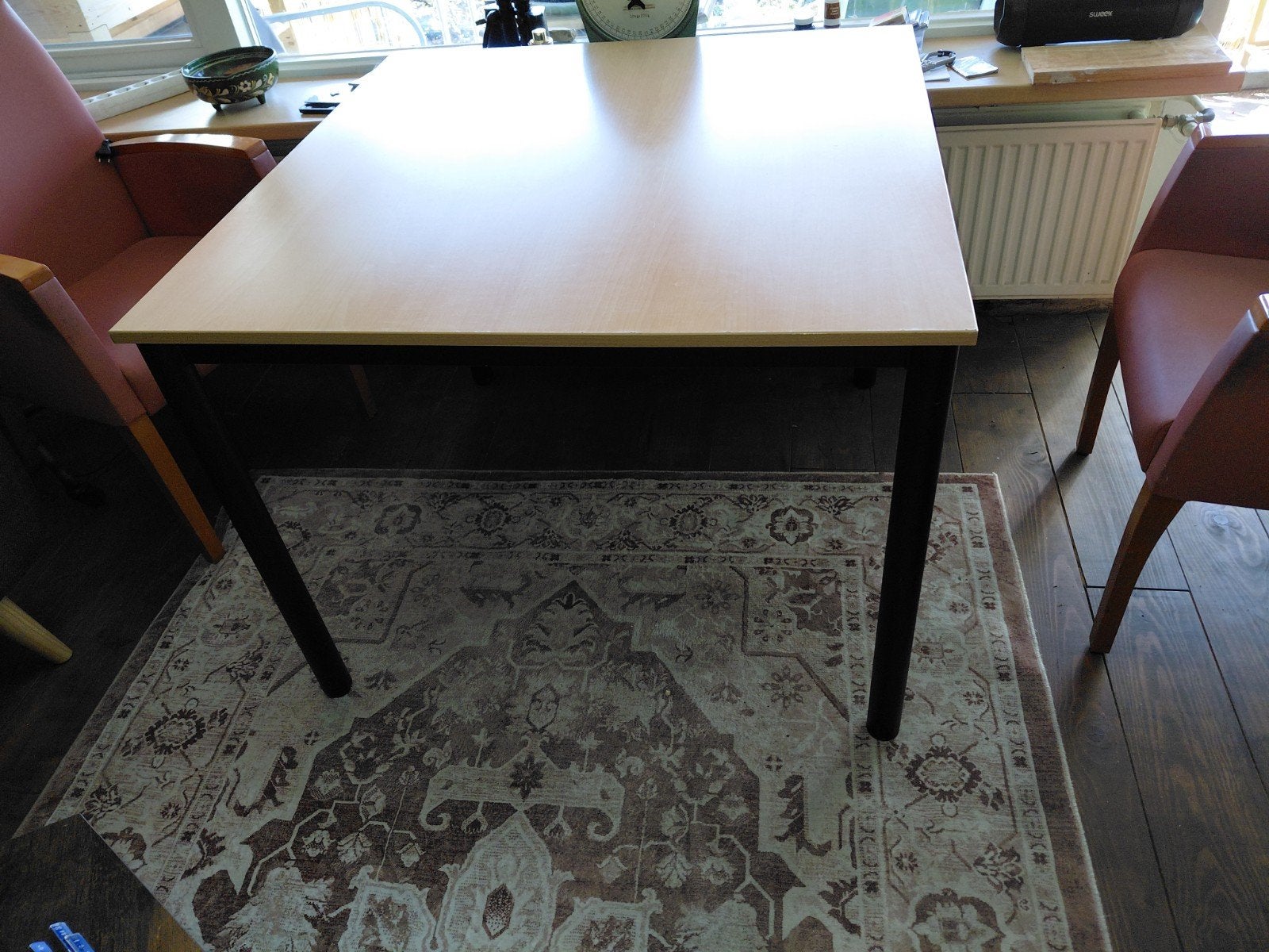 Huiskamertafel met buizenframe, Ophalen, 50 tot 100 cm, Vierkant, 50 tot 100 cm