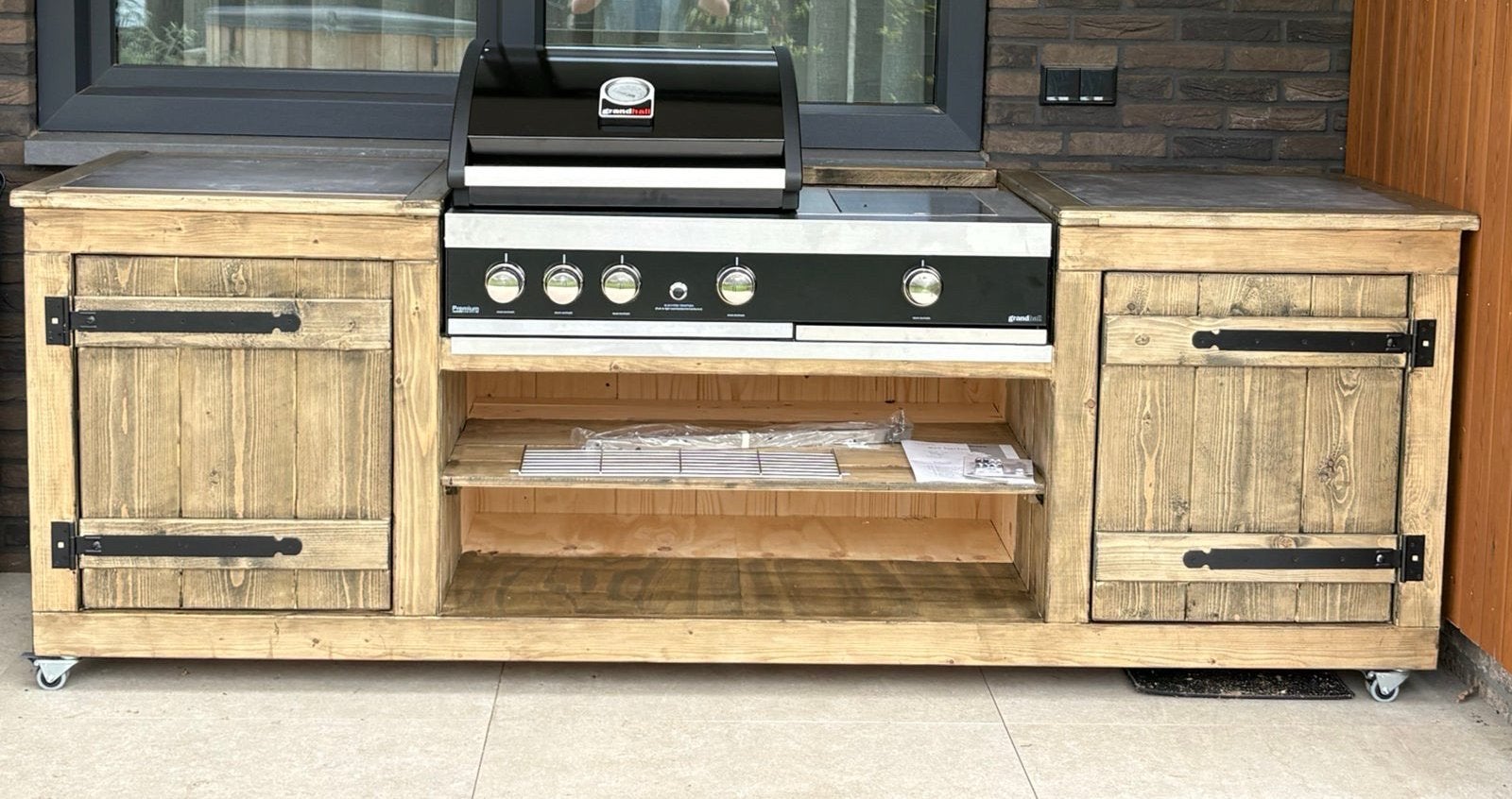 Buitenkeuken voor bv grandhall bbq, Tuin en Terras, Ophalen, Nieuw, Houtskool