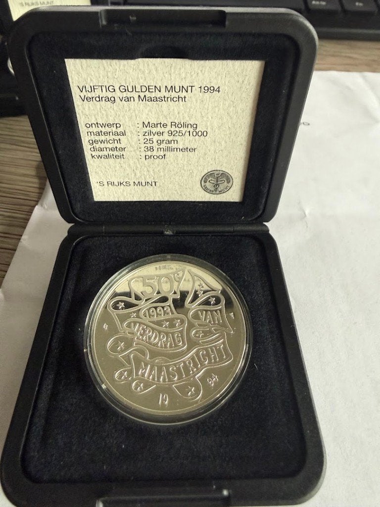 50 gulden zilver 1994 Proof, Postzegels en Munten, Munten | Nederland, Verzenden, Koningin Beatrix, Zilver, Losse munt