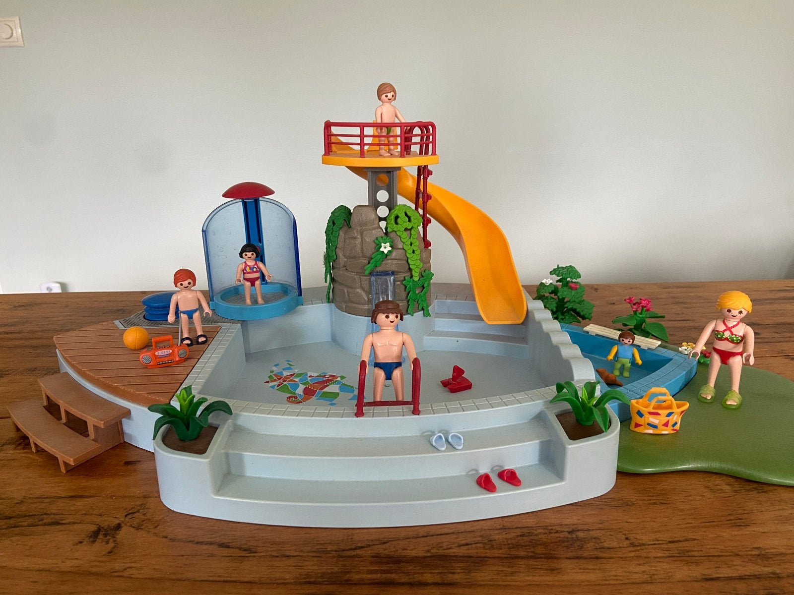 Playmobil 4858 Openlucht Zwembad met Glijbaan + Extra's, Gebruikt, Complete set, Overige typen, Ophalen of Verzenden