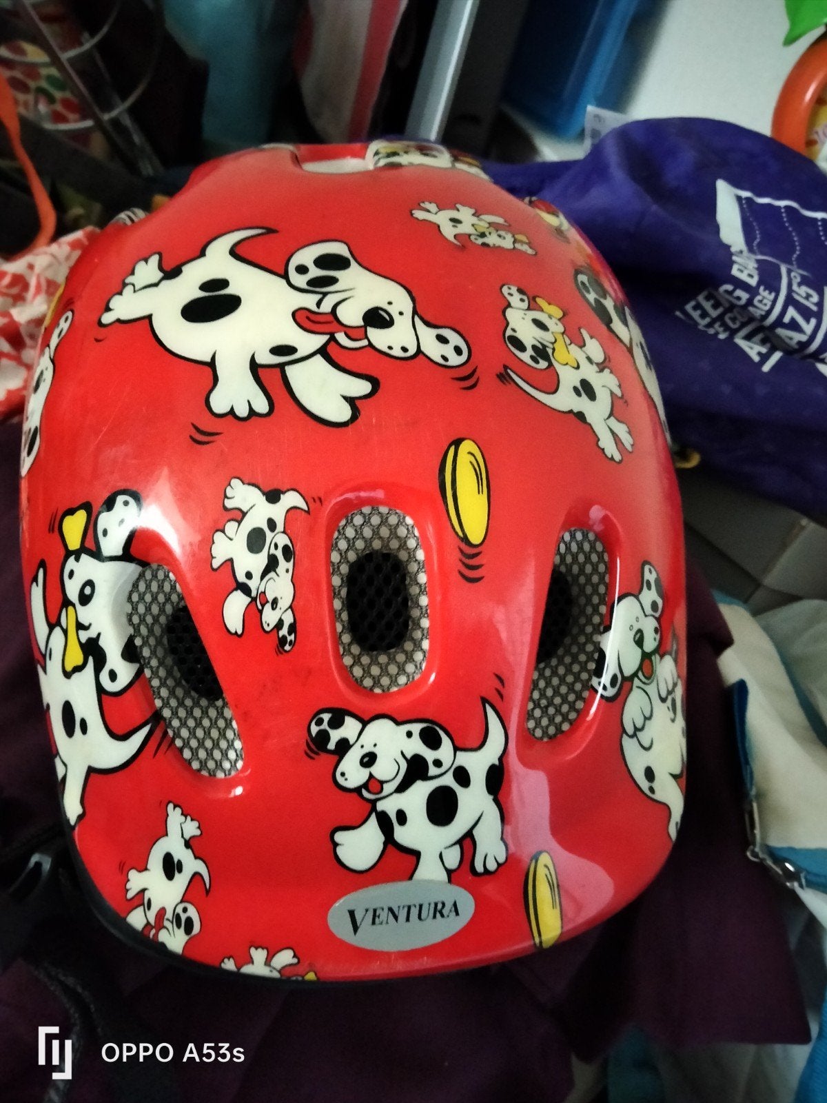 Fietshelm voor kinderen - Ventura - Dalmatiër print, Gebruikt, Jongen of Meisje, Overige maten, Ventura