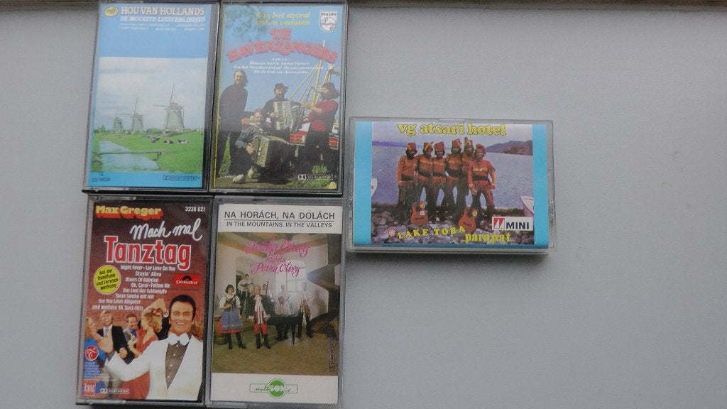 Cassettebandjes 5 stuks van alles wat, Cd's en Dvd's, Gebruikt, 2 t/m 25 bandjes, Overige genres, Ophalen of Verzenden