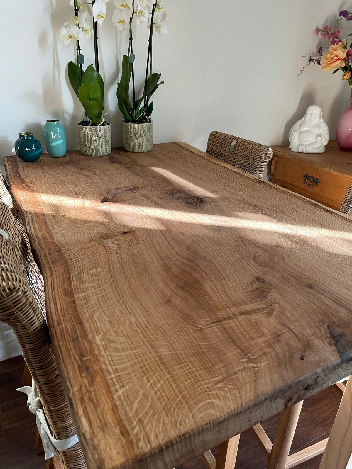 Massief eiken blad 80x140x5, Ophalen, 100 tot 150 cm, 50 tot 100 cm, Zo goed als nieuw