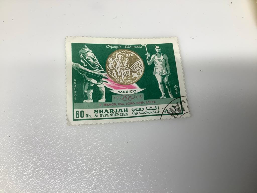 Postzegel Sharjah 1968 Olympische Spelen Mexico, Ophalen of Verzenden, Gestempeld, Sport