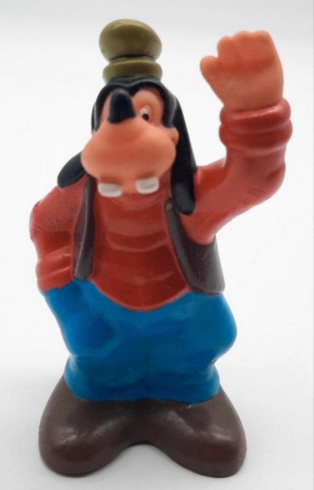 Vintage Goofy piepfiguur ca. 13,5cm hoog, Ophalen of Verzenden, Goofy of Pluto, Gebruikt, Beeldje of Figuurtje